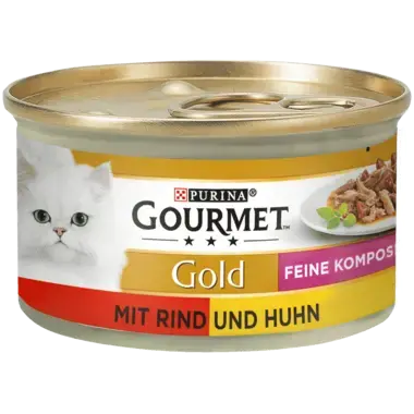 GOURMET™ Gold Feine Komposition mit Rind und Huhn Vorderansicht