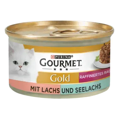 GOURMET Gold Raffiniertes Ragout Duetto mit Lachs & Seelachs Vorderansicht