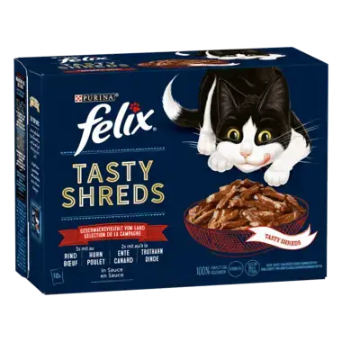 FELIX® Tasty Shreds Geschmackvielfalt vom Land Seitenansicht