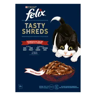 FELIX® Tasty Shreds Geschmackvielfalt vom Land Rückseite