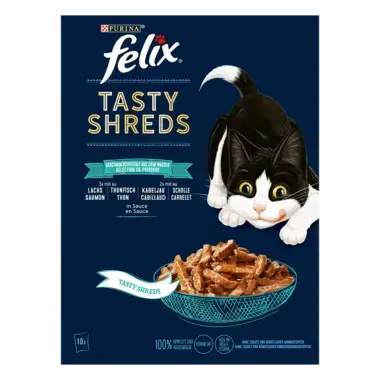 FELIX® Tasty Shreds Geschmackvielfalt aus dem Wasser Rückseite