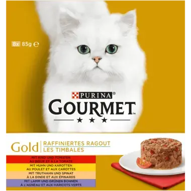 GOURMET Gold Raffiniertes Ragout mit Fleischvariationen Vorderansicht