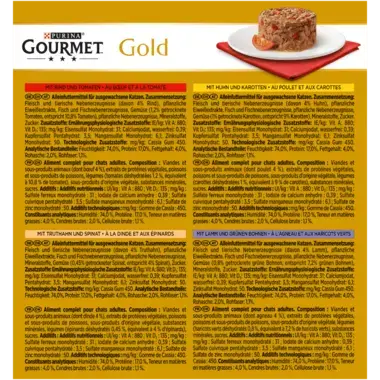 GOURMET Gold Raffiniertes Ragout mit Fleischvariationen Rückseite