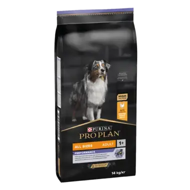 PRO PLAN Hundefutter Adult All sizes Performance mit OPTIPOWER reich an Huhn